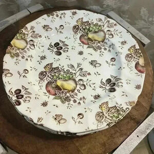 Johnson Brothers Autumn  Delight 10" Round Dinner Plates Vintage Set of 4